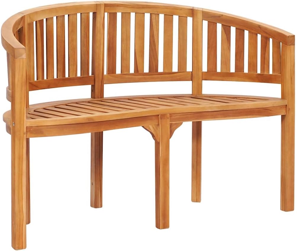 Teak Wood Banana Bench 3-Seater