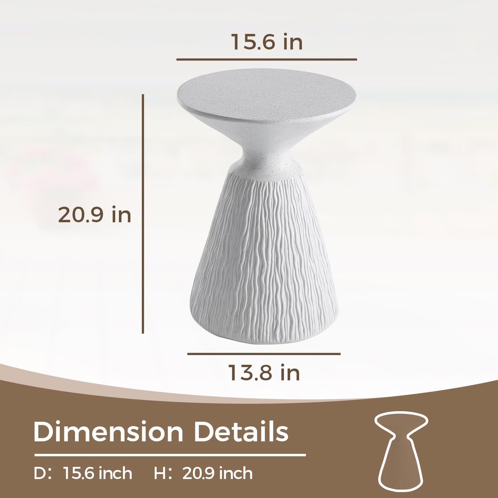 Mushroom Shaped Outdoor Side Table