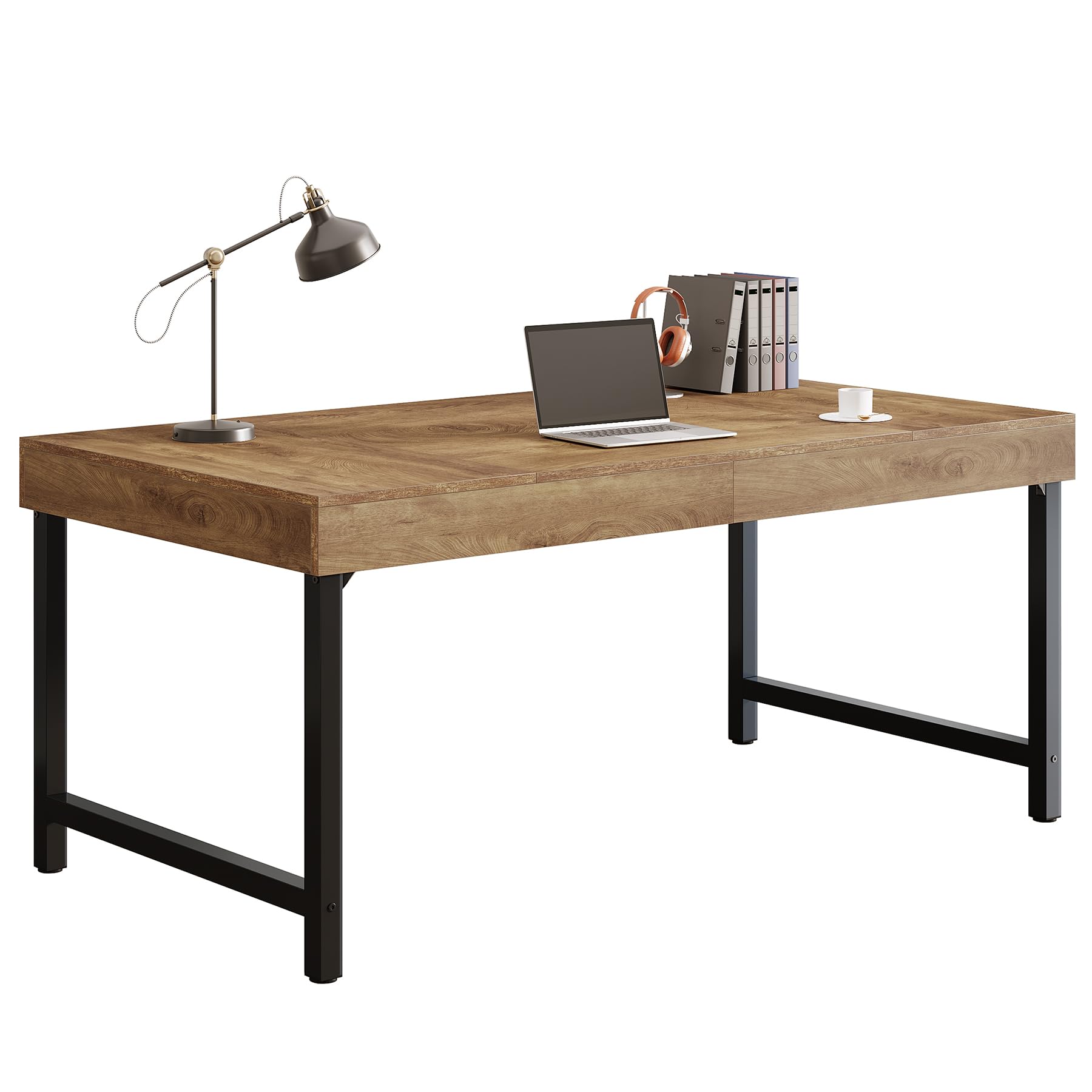 55" Industrial Executive Desk for Home Office