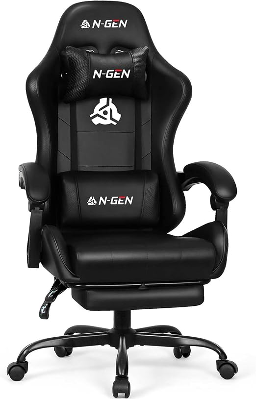 High Back Ergonomic Gaming Chair with Footrest