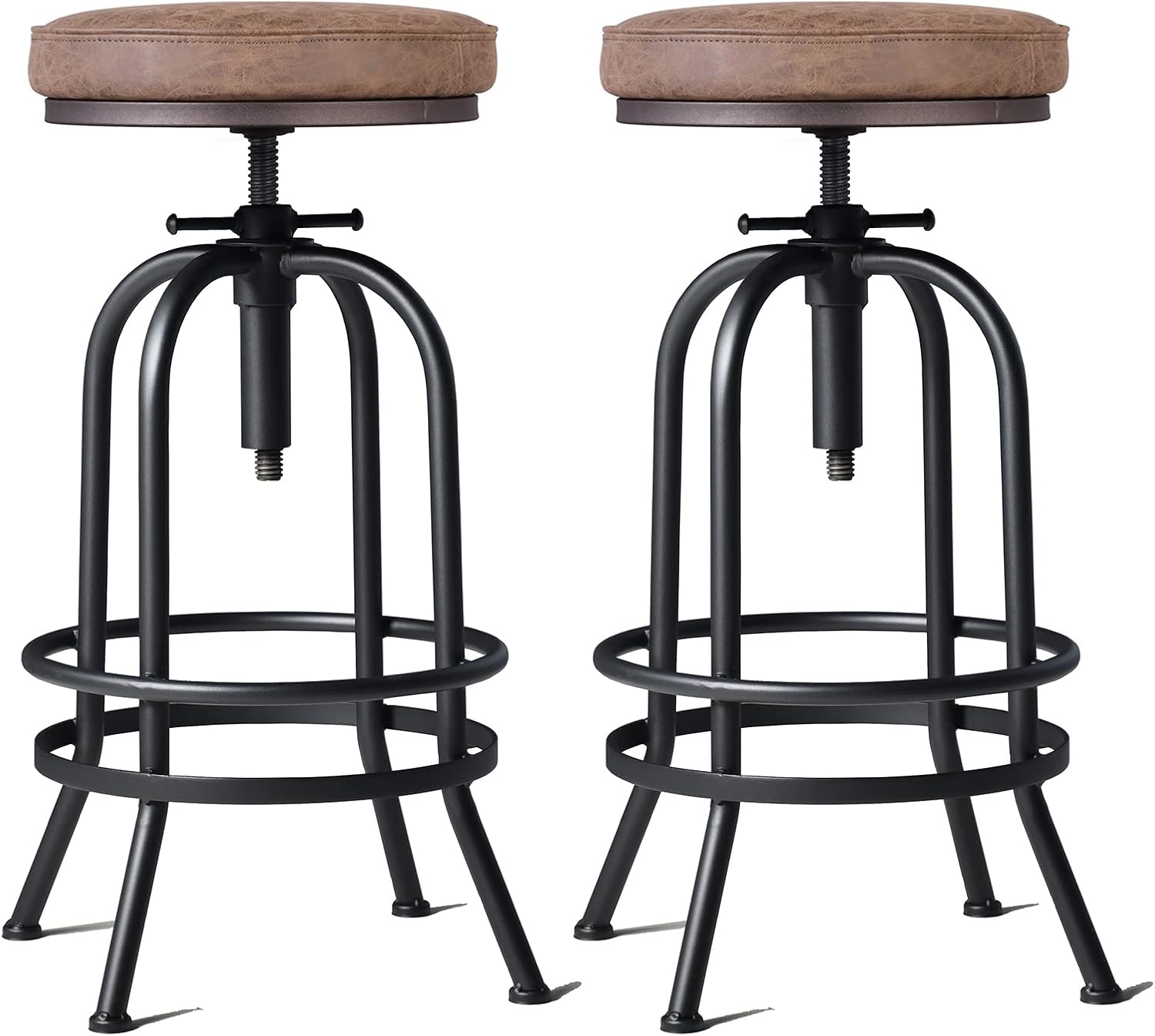 Adjustable Swivel Bar Stool Set of 2