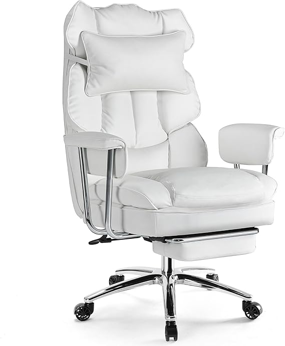 Ergonomic Executive Office Chair with Footrest