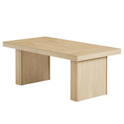 63 Inch Farmhouse Dining Table for 6 with Fluted Line Design