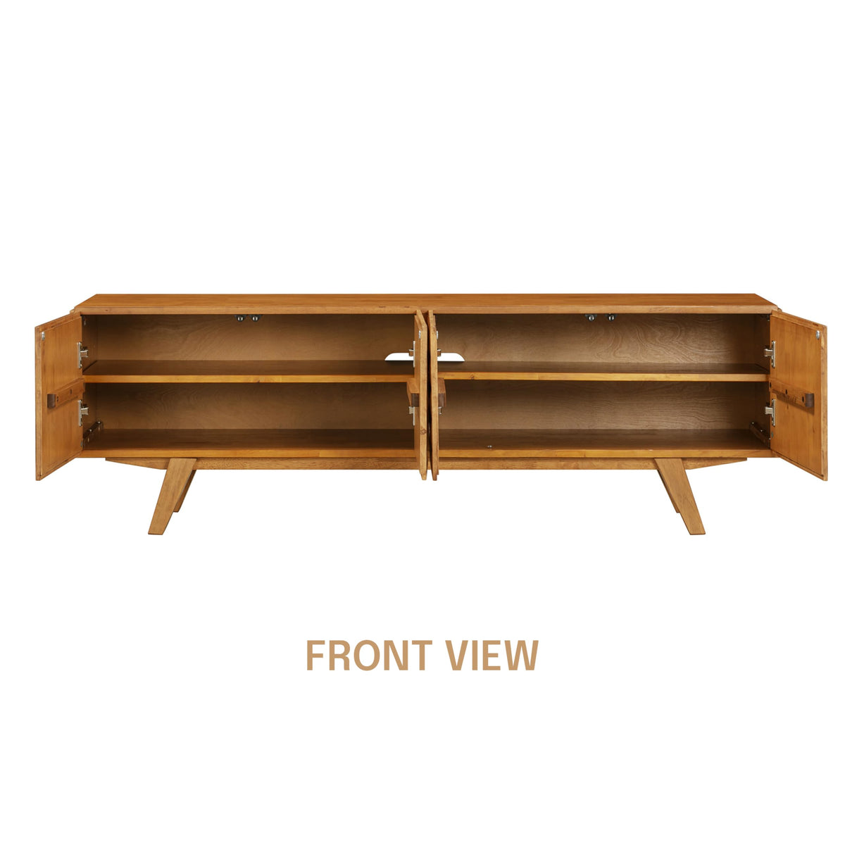 Sapa Mid-Century Modern Solid Wood TV Stand 4-Door Media Console