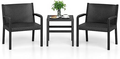 3-Piece Patio Bar Set with Stools