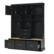 5-in-1 Hall Tree with Bench and Storage