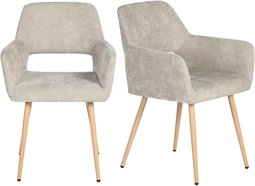 Set of 6 Faux Leather Dining Chairs with High Back