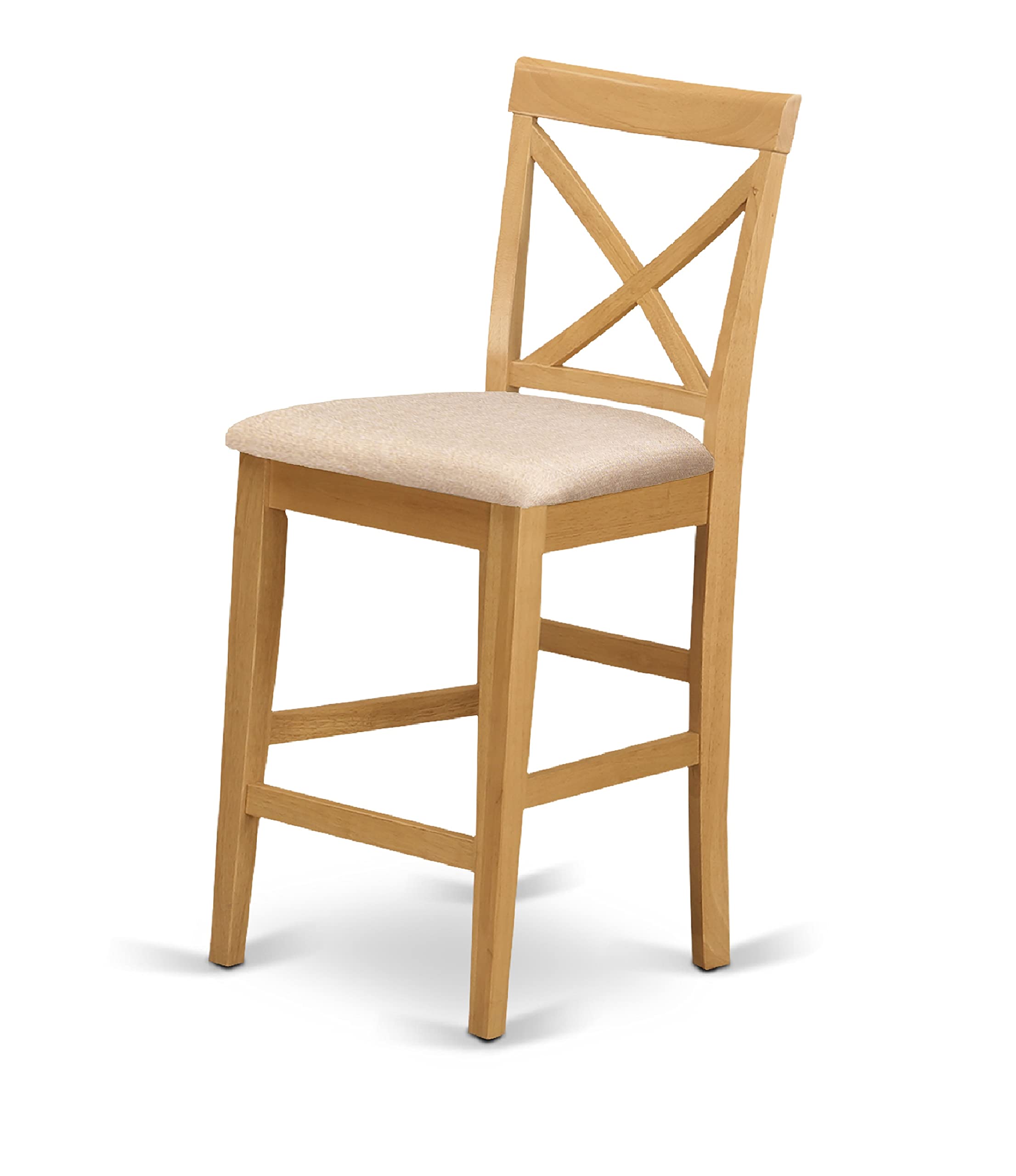 7-Piece Counter Height Dining Set with Linen Fabric Chairs