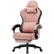 Gaming Chair with Pocket Spring Cushion and Footrest