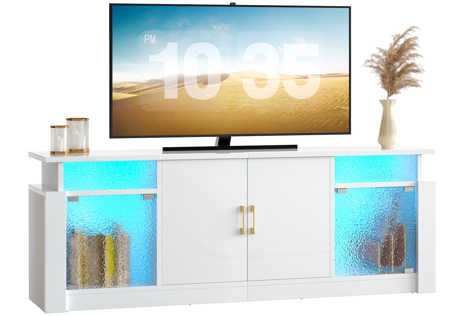 LED TV Stand for 65-70 Inch TV with Storage Cabinets