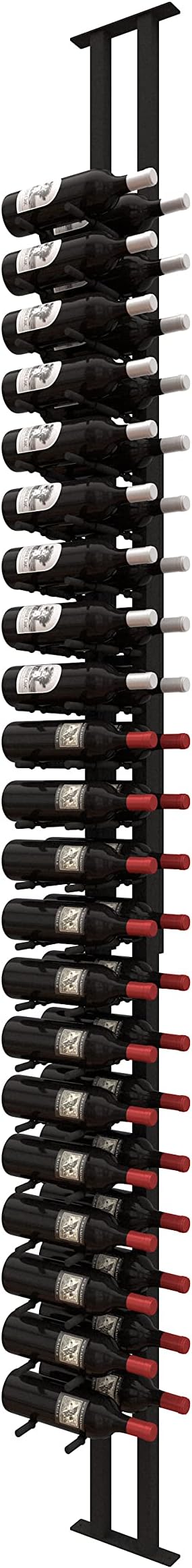 Floor-to-Ceiling Wine Rack 126 Bottle Capacity Matte Black
