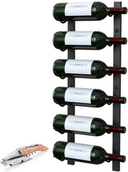 Wall Mounted Wine Rack - 6 Bottle Storage