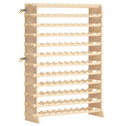 120-Bottle Pine Wood Wine Rack Stand