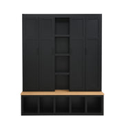 4-in-1 Entryway Hall Tree with Bench and Storage