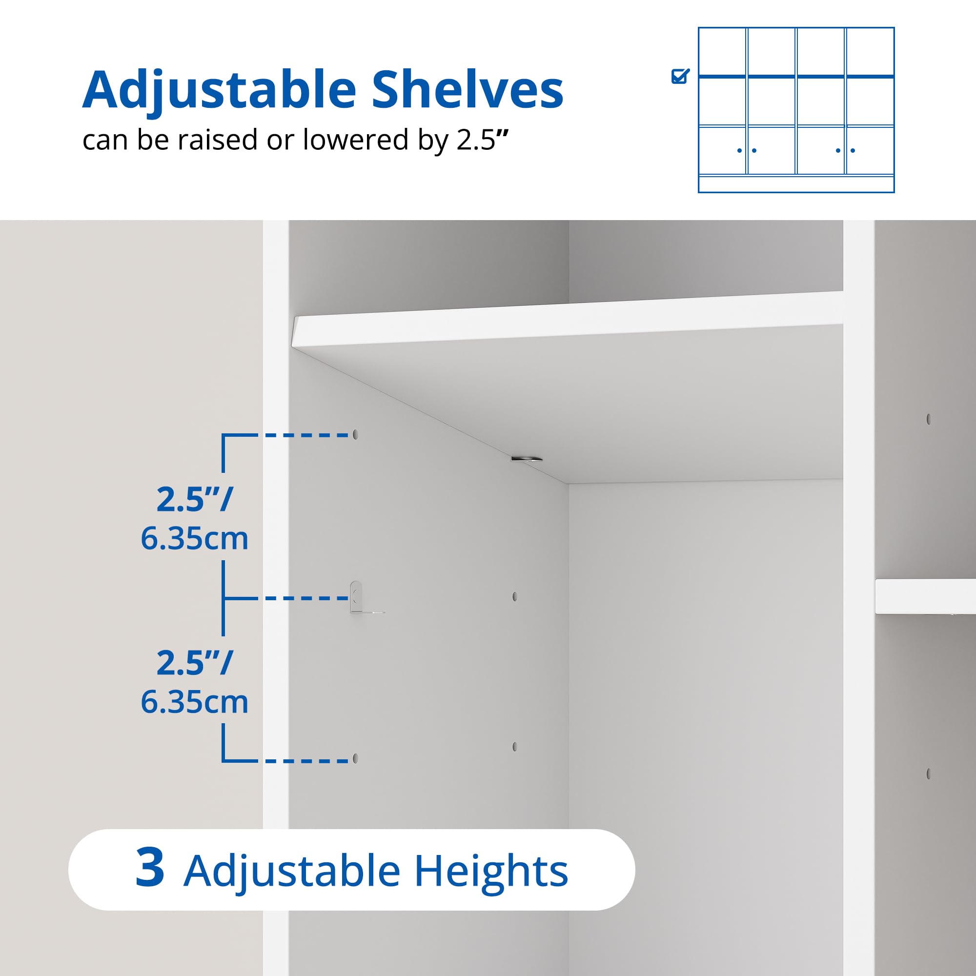 12 Cube Storage Organizer Bookshelf with Doors