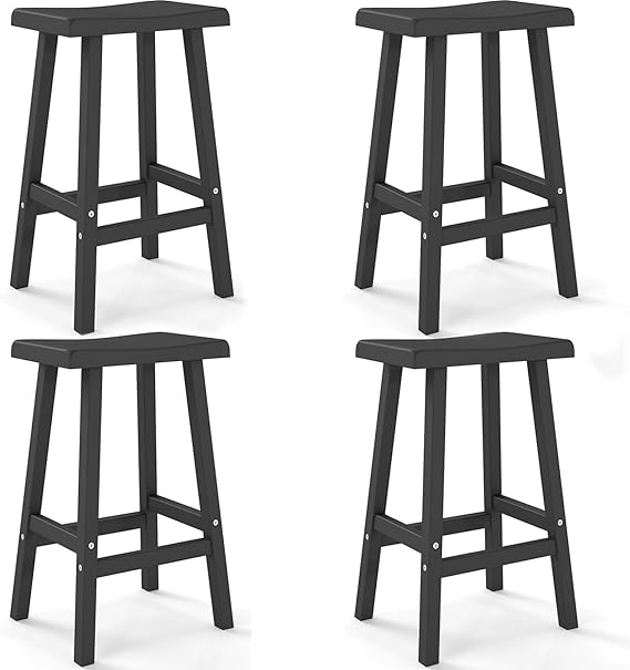 Waterproof Resin Bar Stools Set of 2