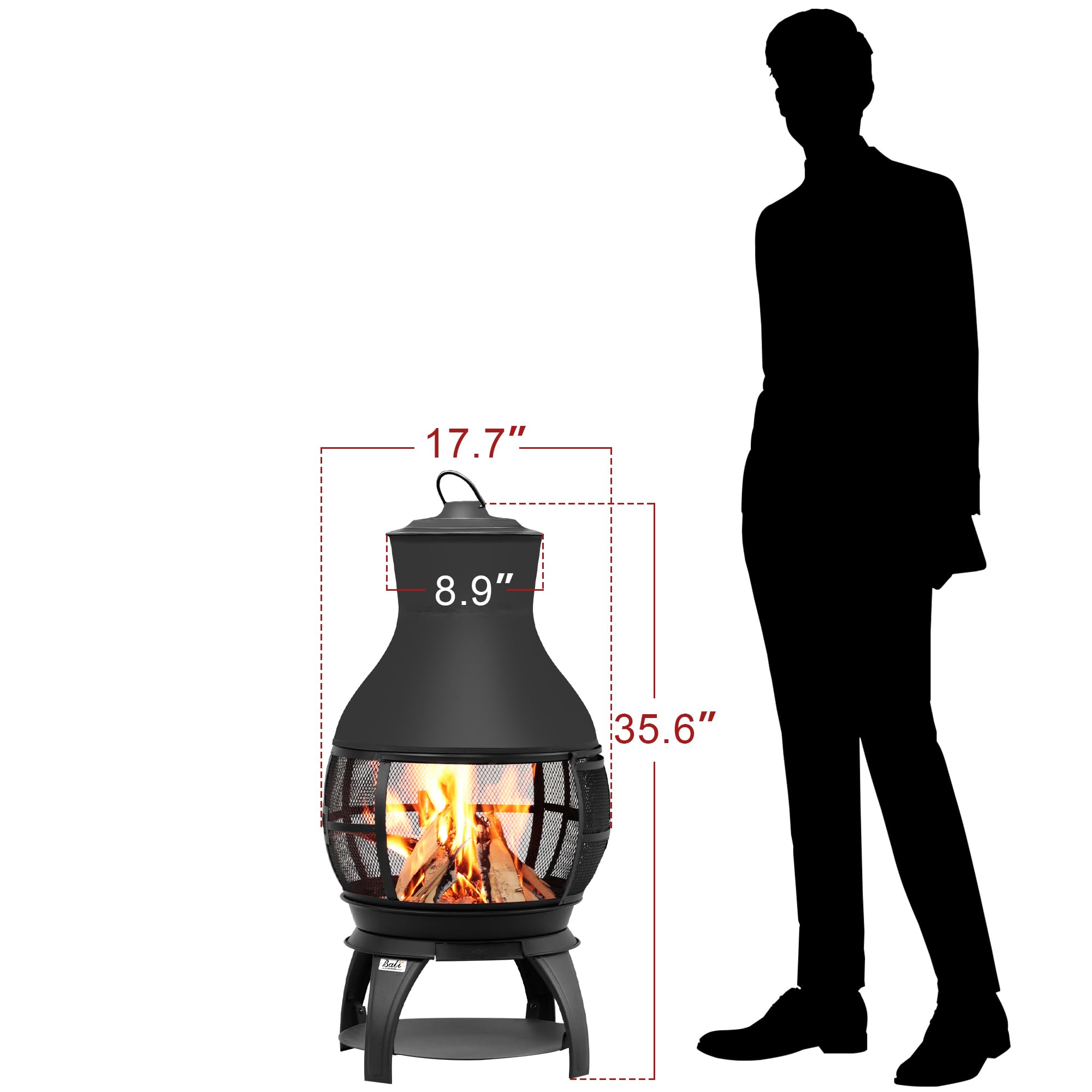 Cast Iron Chiminea Fire Pit
