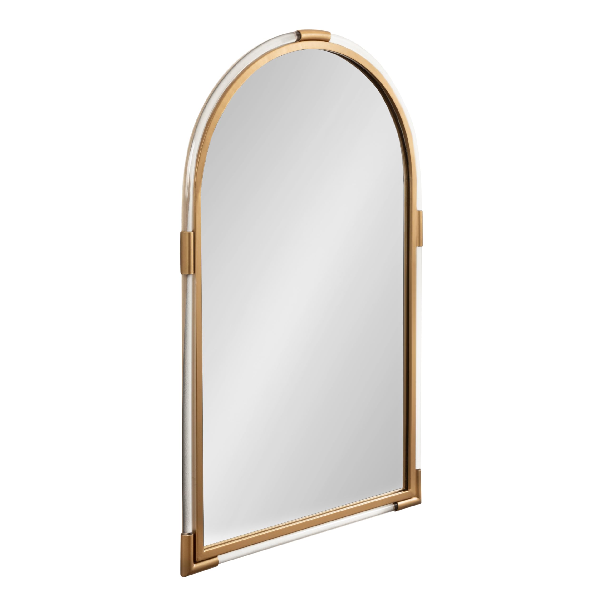 Acrylic Arch Mirror with Metal Detailing