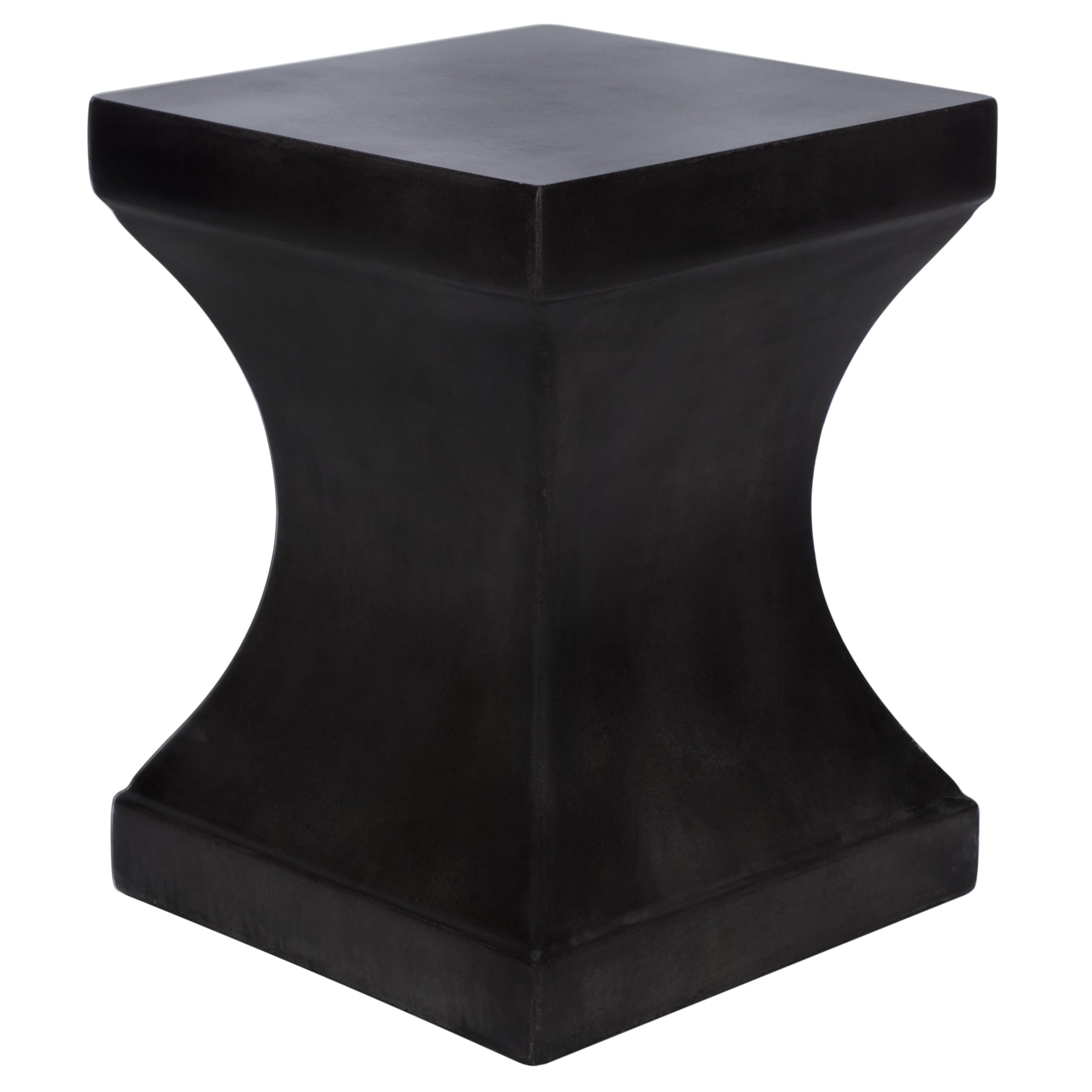 Black Modern Concrete Accent Table