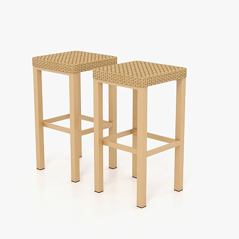 Outdoor Tiki Bar Set with 2 Stools