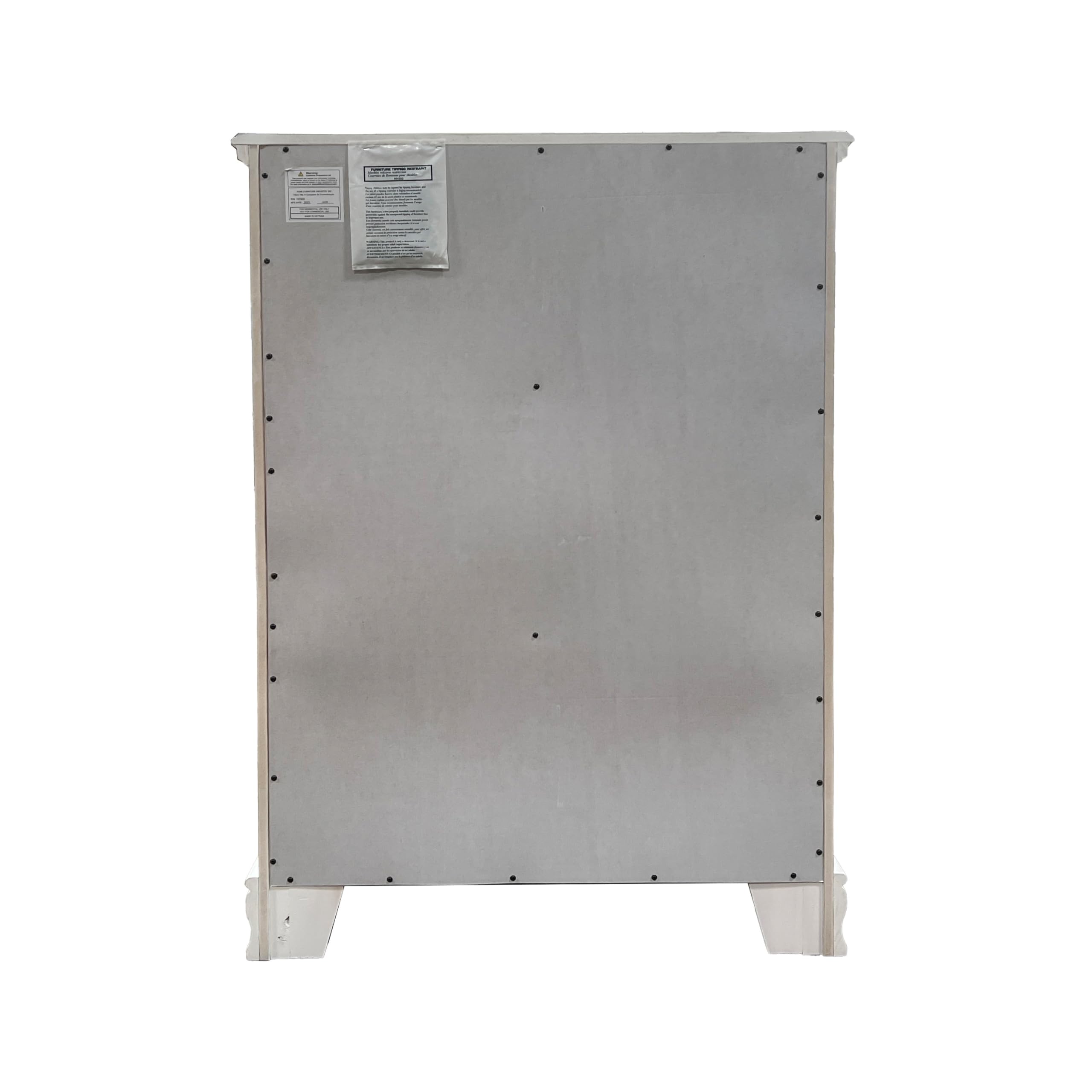 Flora 5-Drawer Chest White