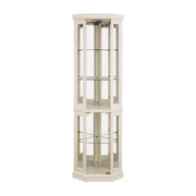 Lighted Glass Curio Cabinet with Adjustable Shelves
