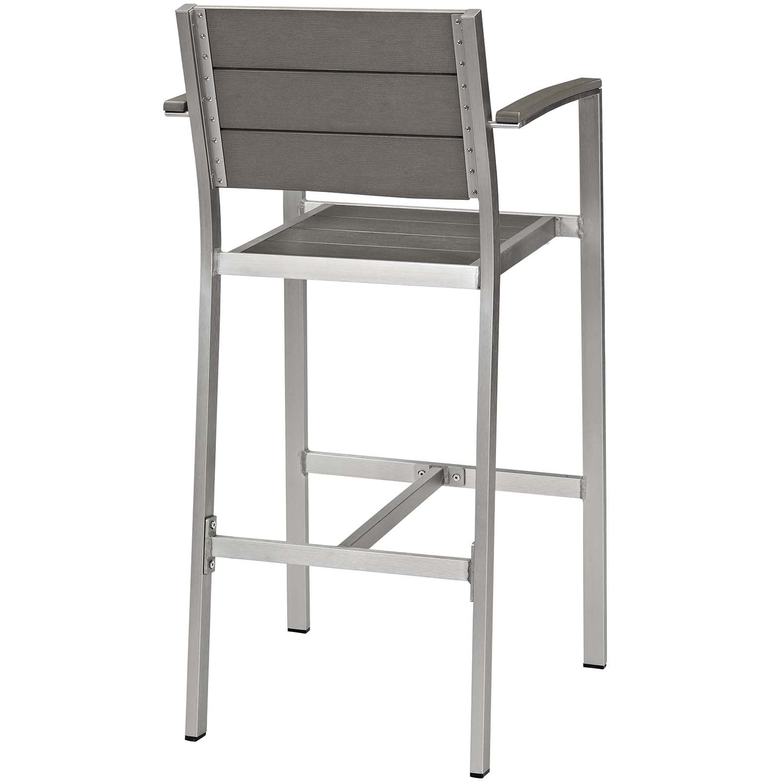 Aluminum Outdoor Patio Pub Bistro Set with Bar Stools
