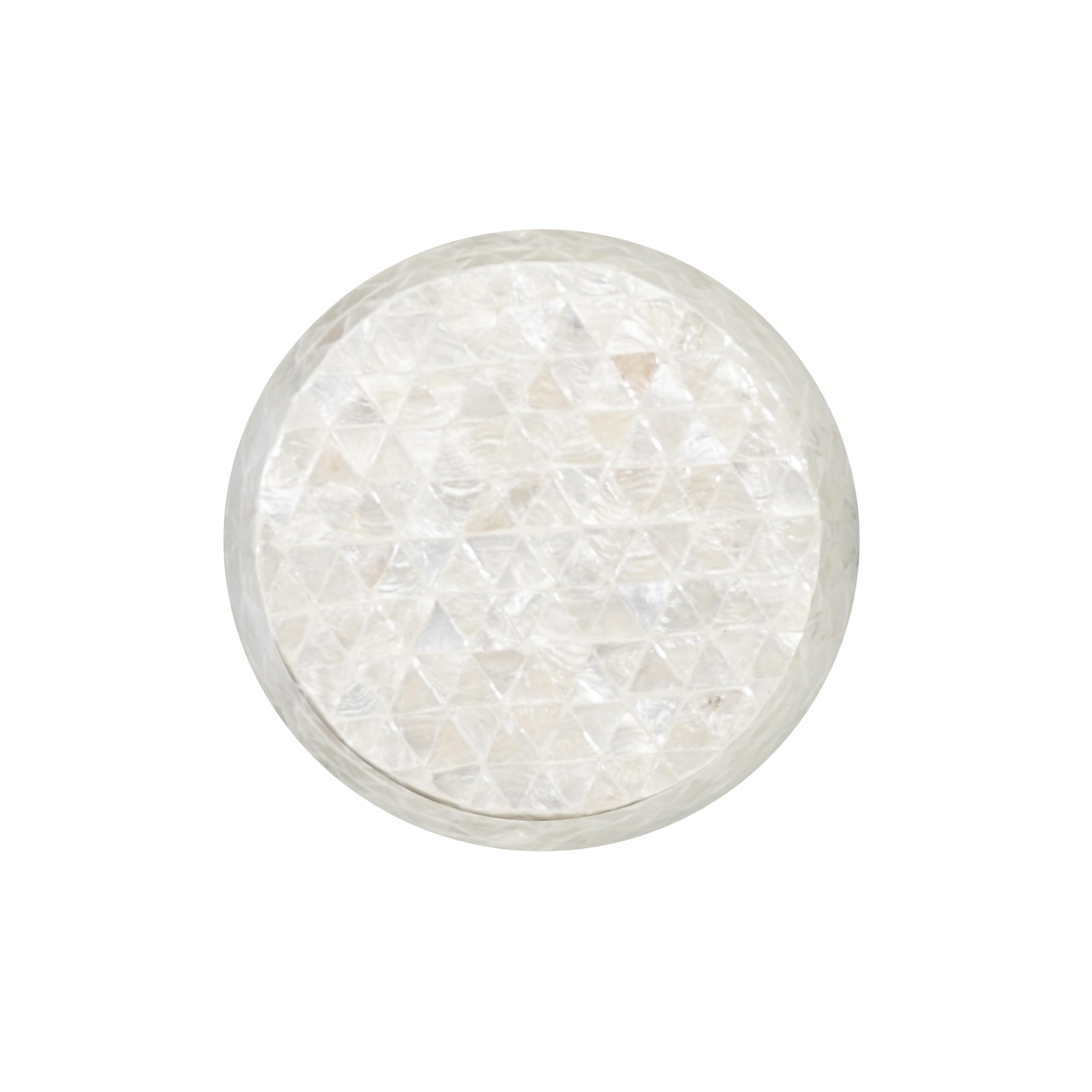 Capiz Shell Ombre Drum Accent Table