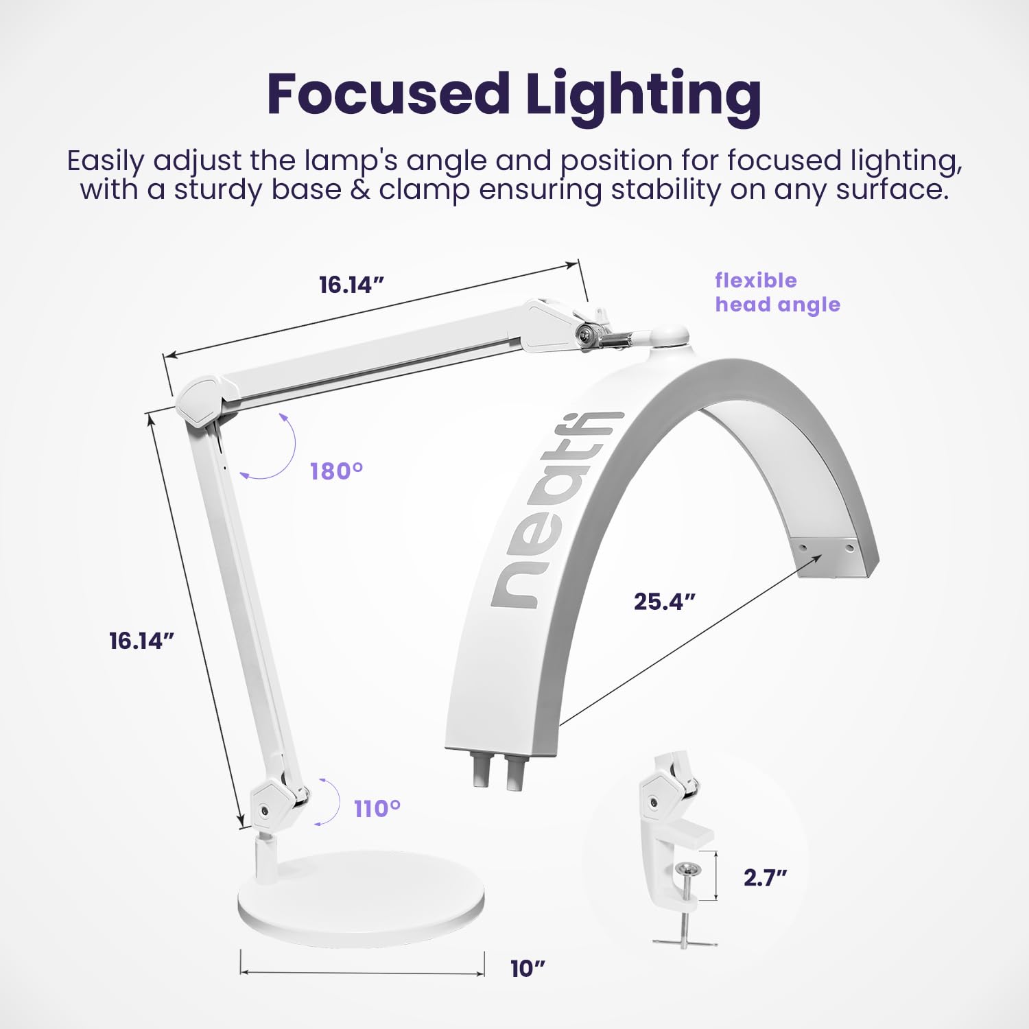 Professional LED Table Lamp with Swing Arm and Dimming