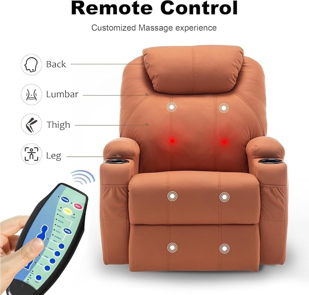 Power Lift Recliner Chair with Massage and Heat