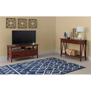 44-Inch Traditional Wood TV Stand with Drawers