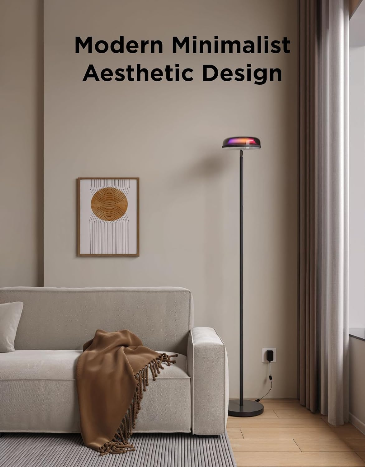 Smart RGBIC Uplighter Floor Lamp with Ripple Projector