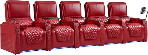 Zero Gravity Home Theater Recliner Sofa Row of 3