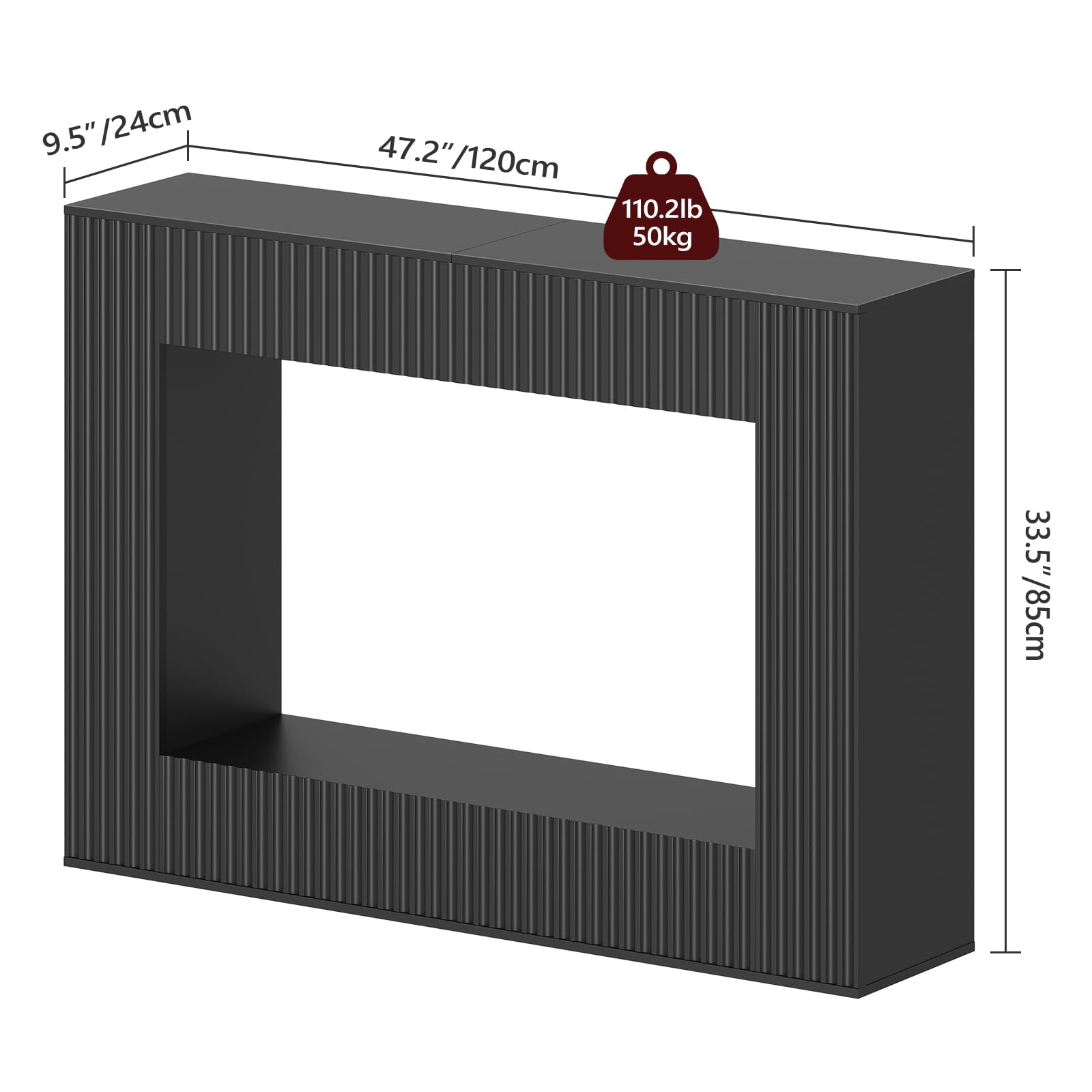 Modern Console Table 47.2" with Storage