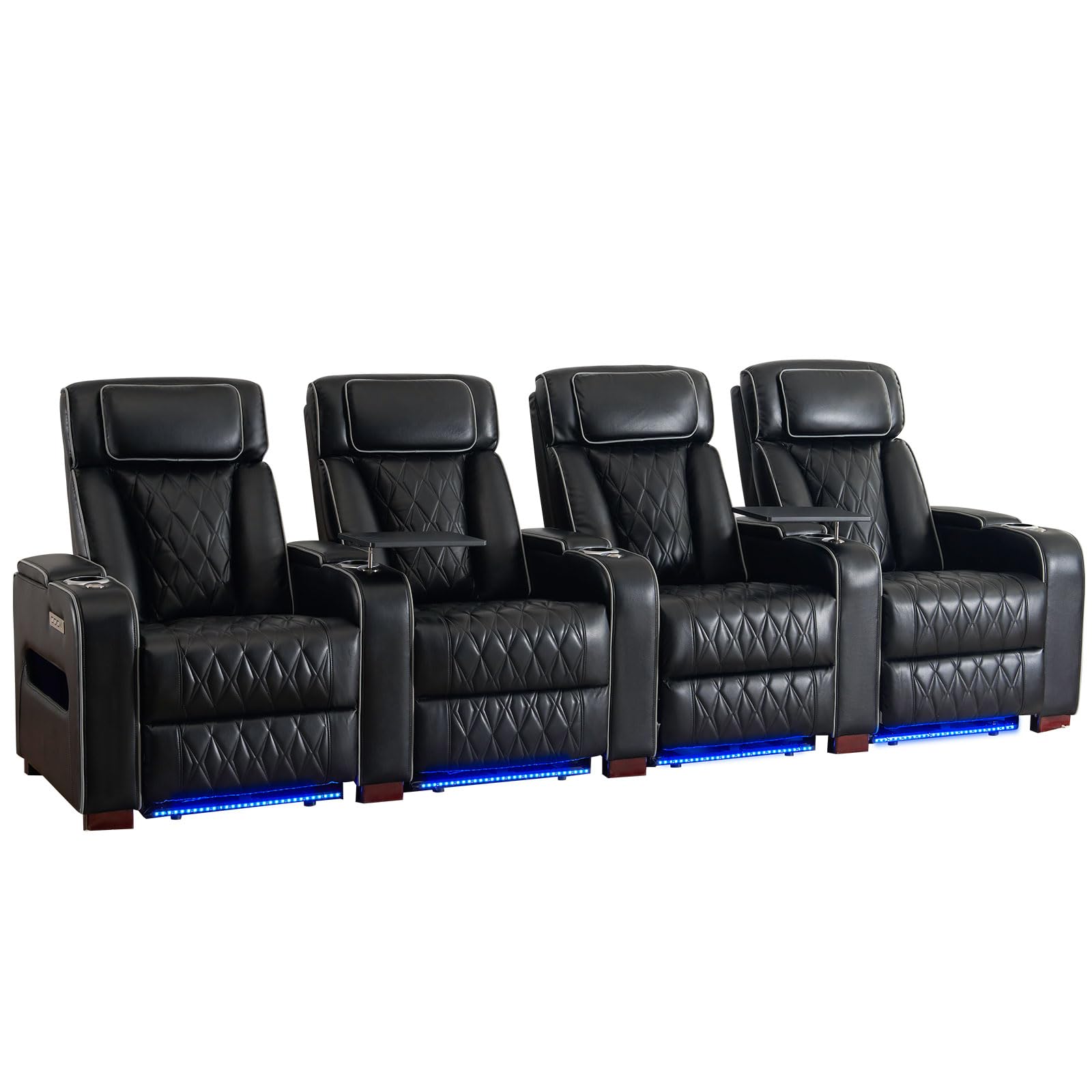 Luxury Home Theater Seating Power Recliner with LED Lighting