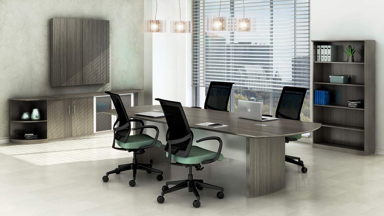 10-Foot Conference Table Gray Steel