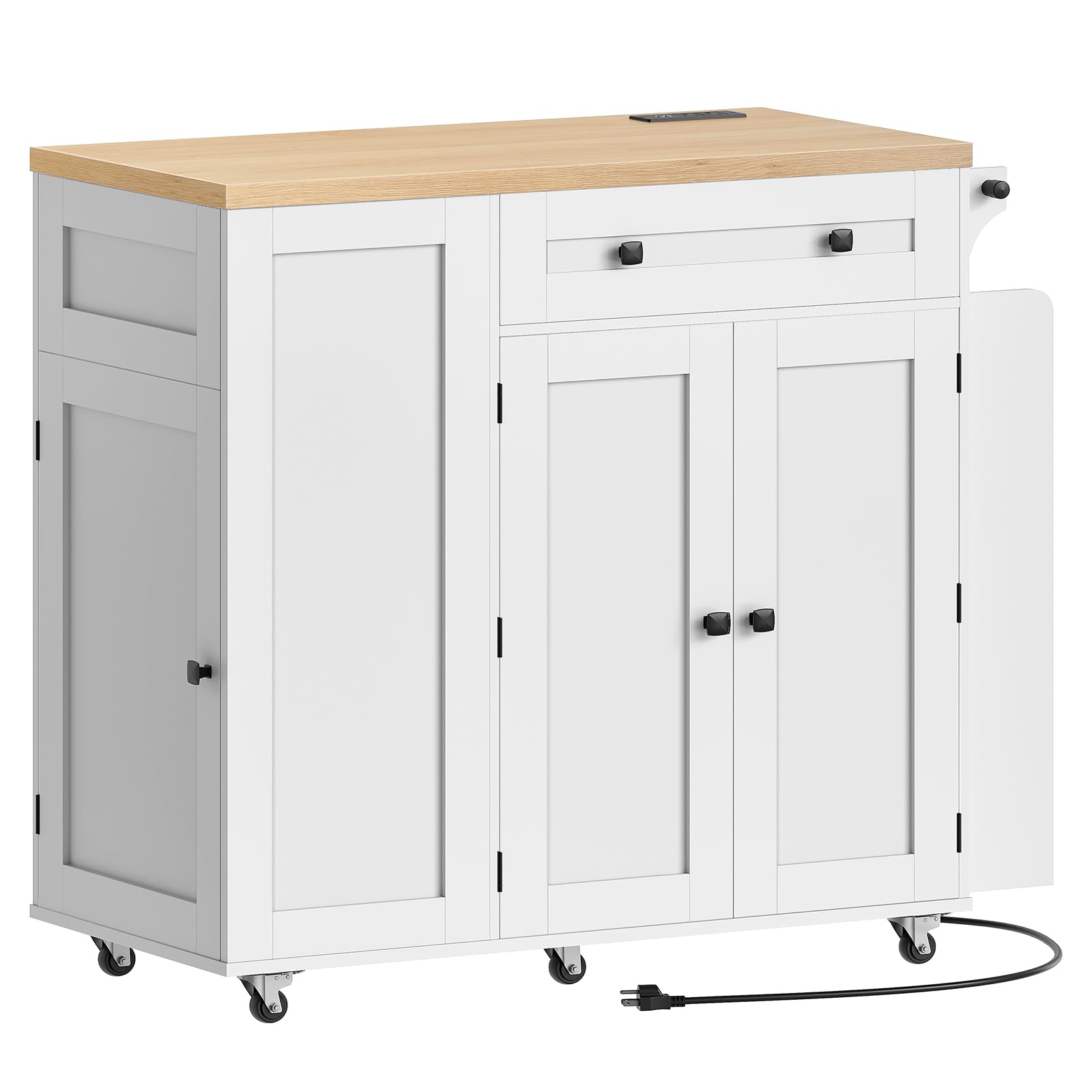 Kitchen Island with Storage on Wheels
