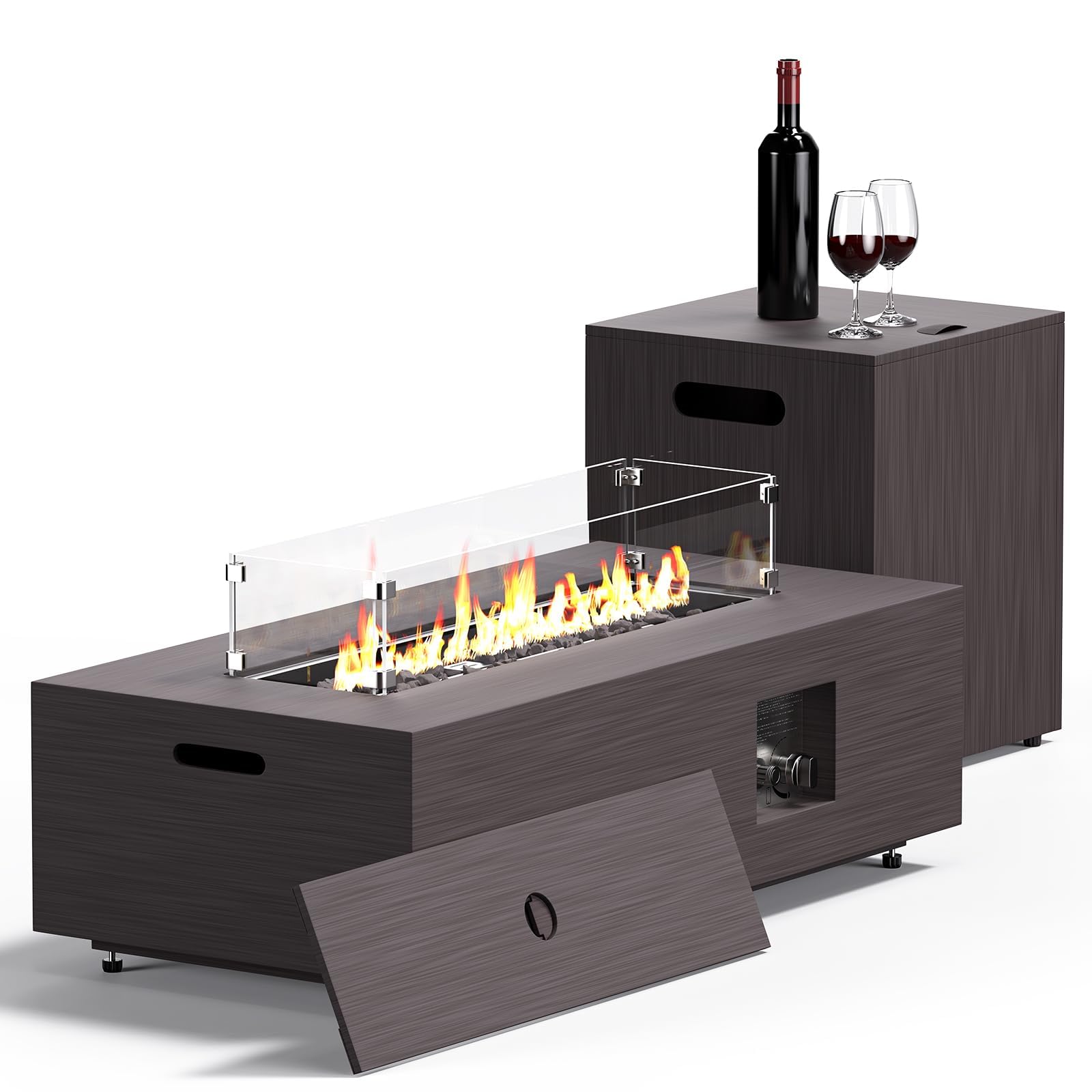 42" Propane Fire Pit Table with Tank Holder