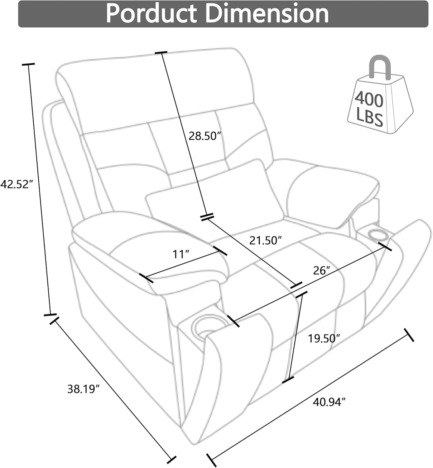 Power Lift Recliner Chair with Massage and Heat