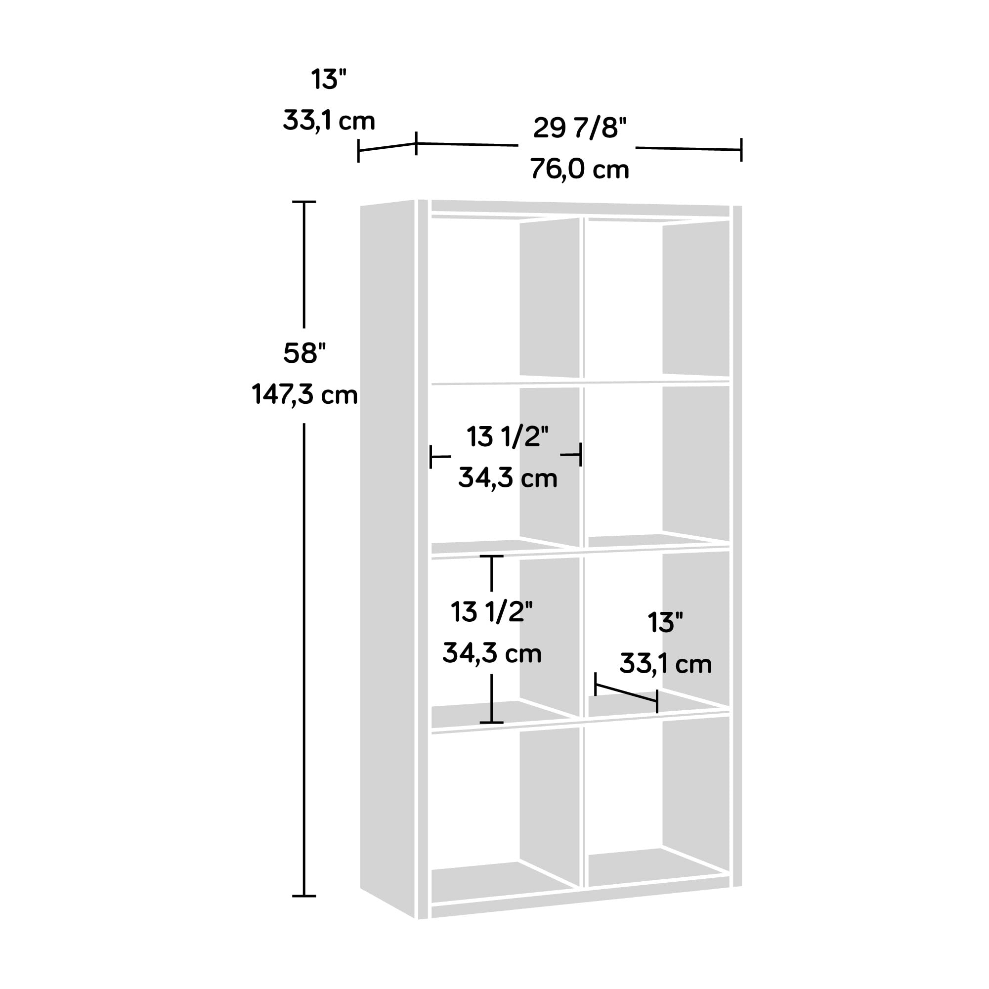 8-Cube Storage Organizer Bookcase