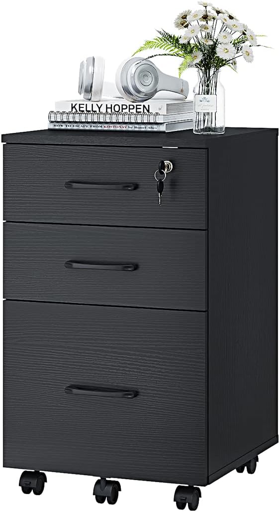 3 Drawer Mobile File Cabinet with Wheels