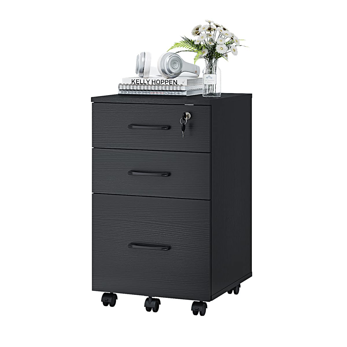 3 Drawer Mobile File Cabinet with Wheels