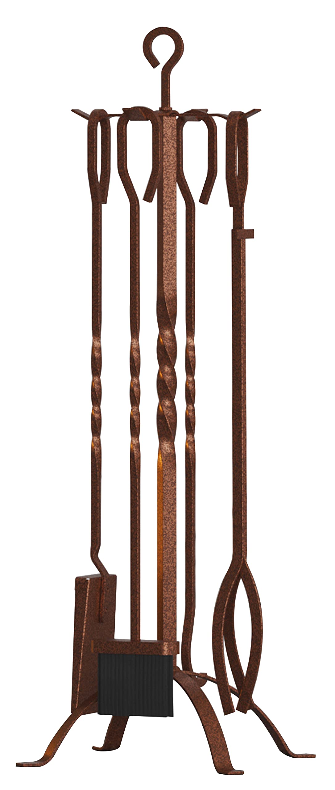 5-Piece Fireplace Tool Set with Stand