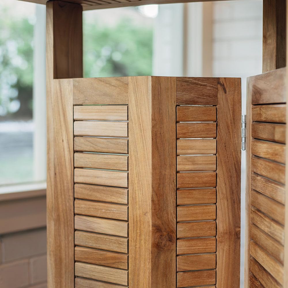 Acadia Teak Folding Bar Cabinet
