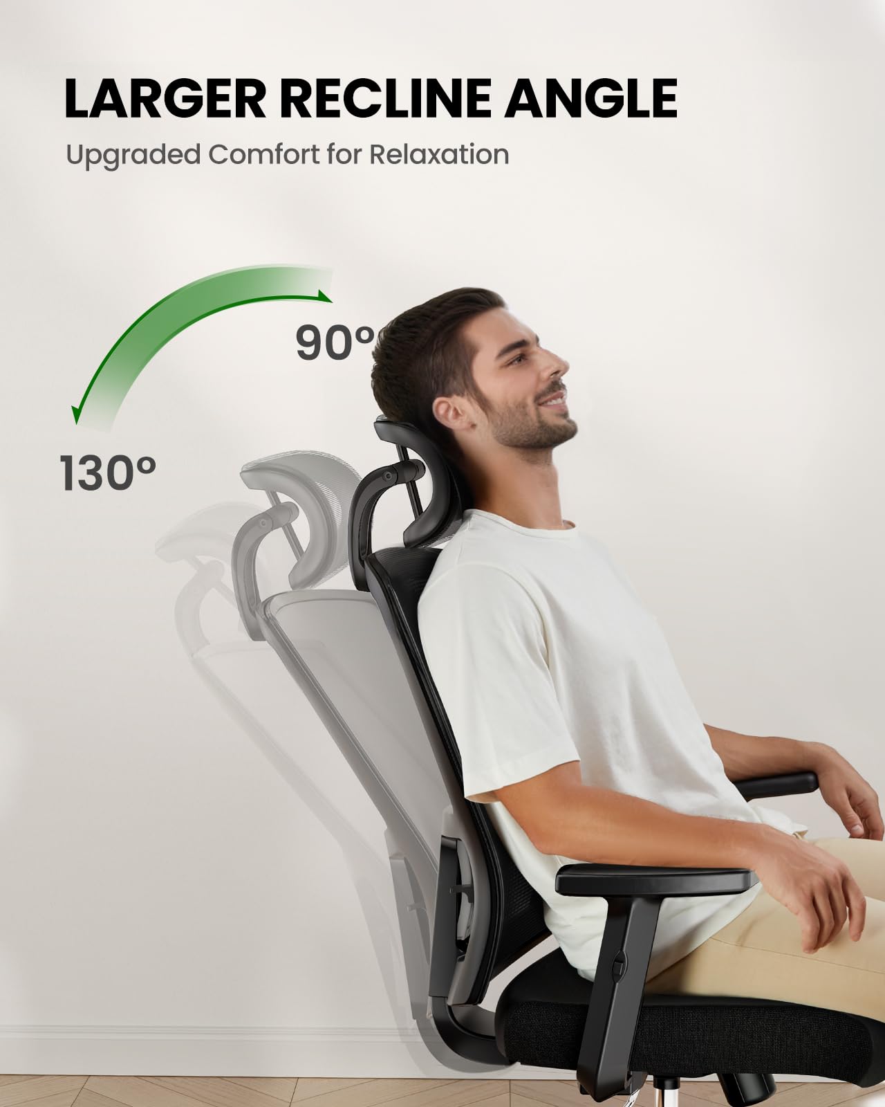 Ergonomic Office Chair with Lumbar Support and Headrest