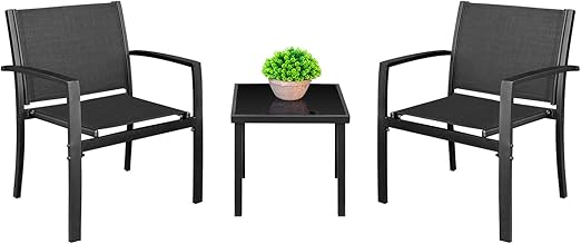 7-Piece Patio Dining Set with Large Table and Stackable Chairs
