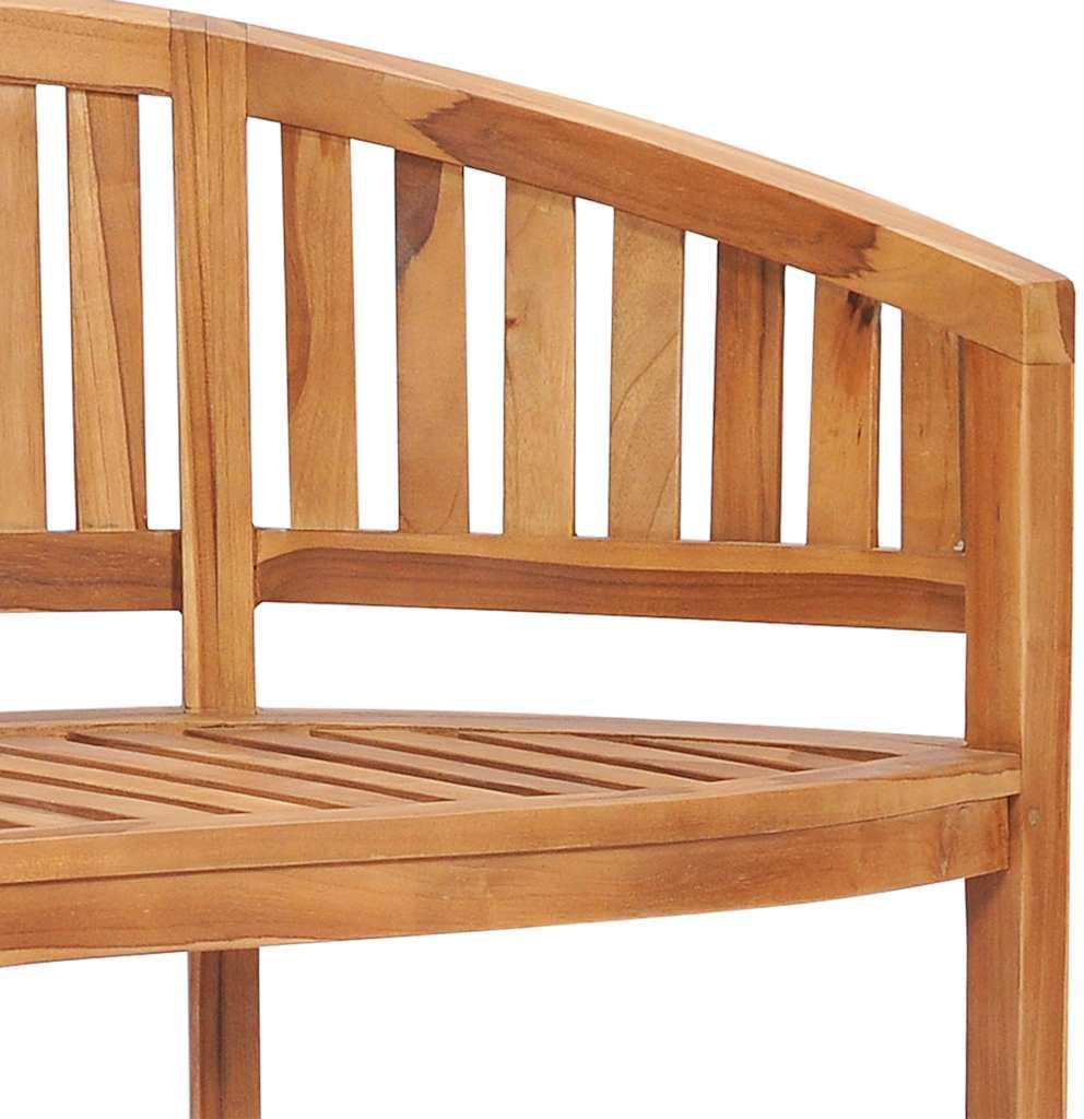 Teak Wood Banana Bench 3-Seater