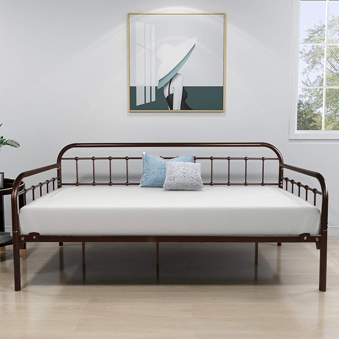Metal Daybed Frame with Heavy Duty Slats - Twin