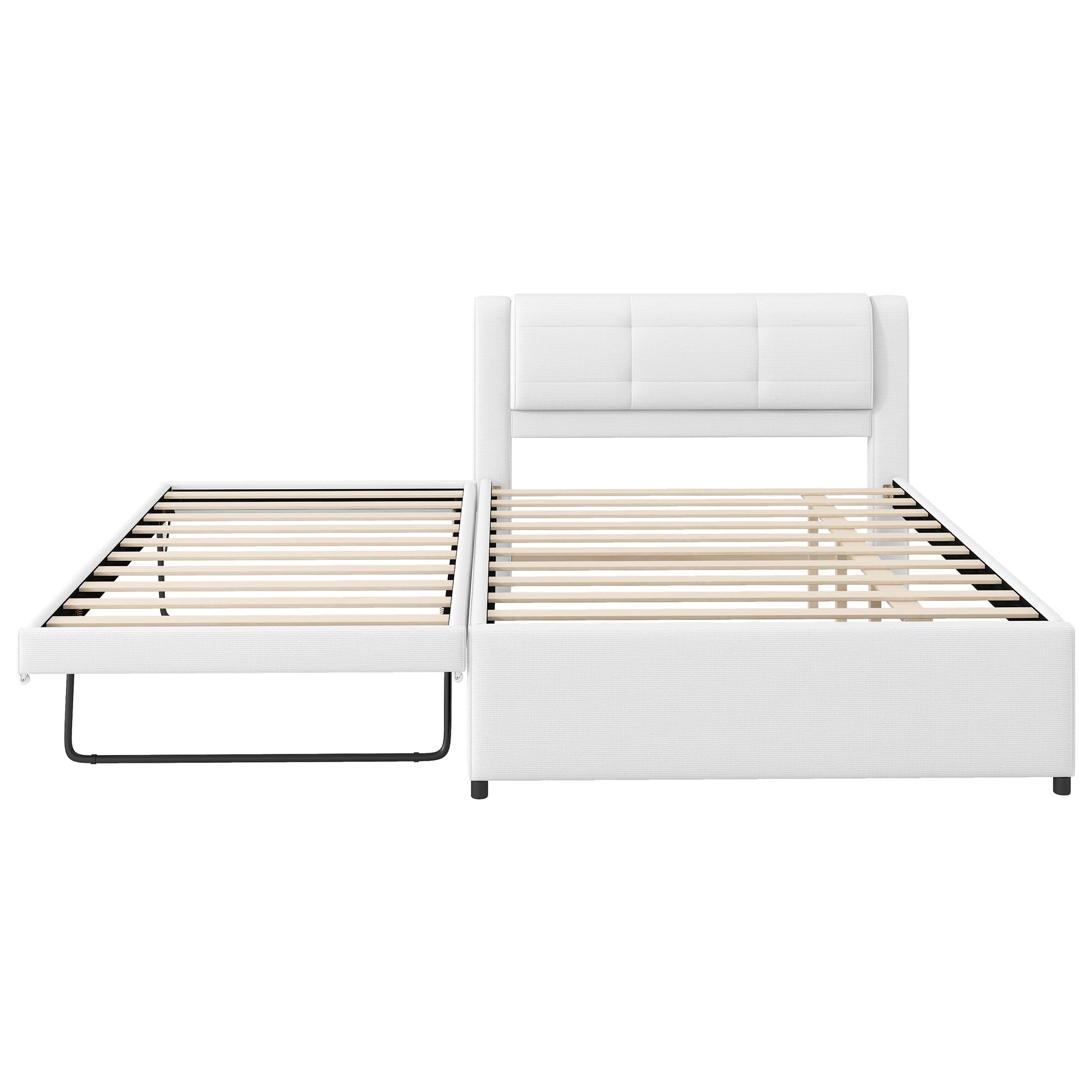 Full Size Upholstery Platform Bed with Trundle