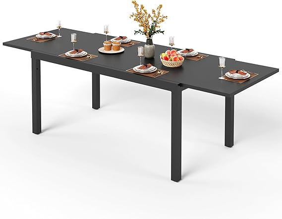 Extendable Metal Outdoor Dining Table